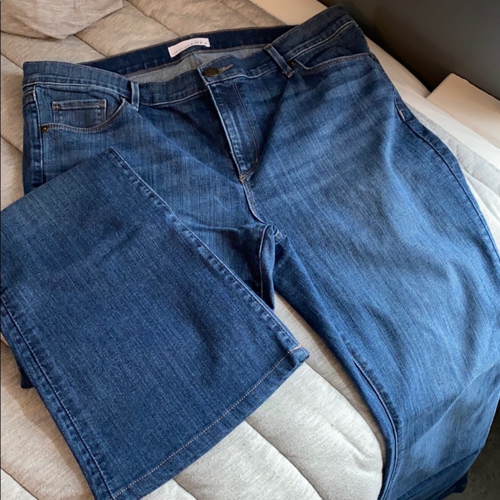 LOFT Sz 14 (32) flare cut jeans - worn once